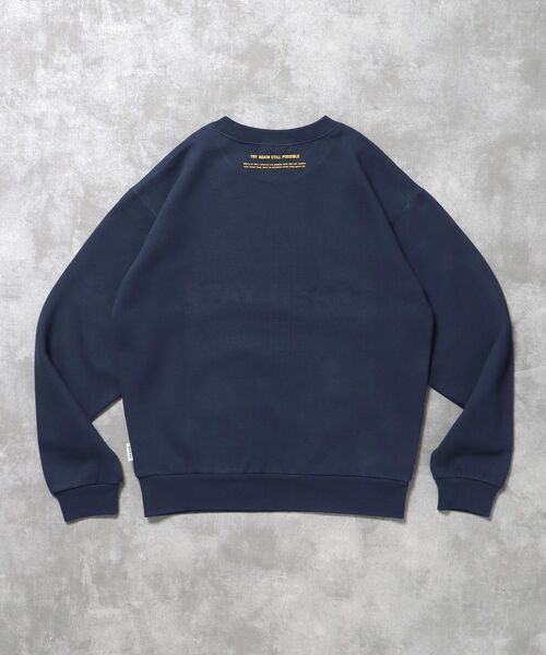 FFEIN（フェイン）の「【FFEIN（フェイン）】ヘビーウエイトぼかしメッセージロゴスウェット / 裏起毛 スウェット クルーネック プリント（スウェット・メンズ・ブラウン/アッシュグレー/ネイビー/その他1/ブラック・SMALL/MEDIUM/LARGE）」の9枚目の写真