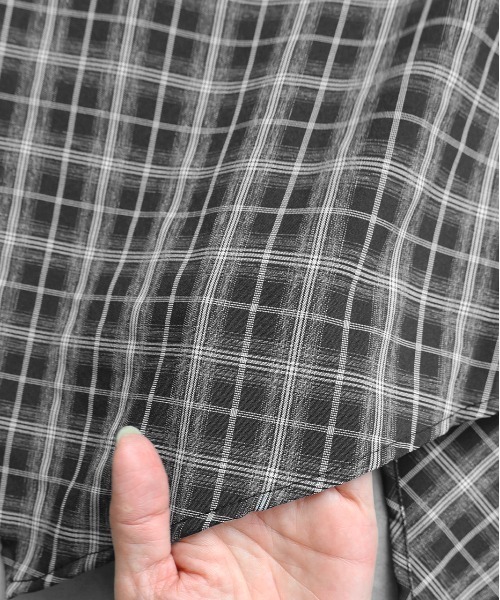 ad thie（アドティエ）の「イレヘムデザイン チェックスカート（スカート・レディース・ブラック/ネイビー・FREE）」の8枚目の写真