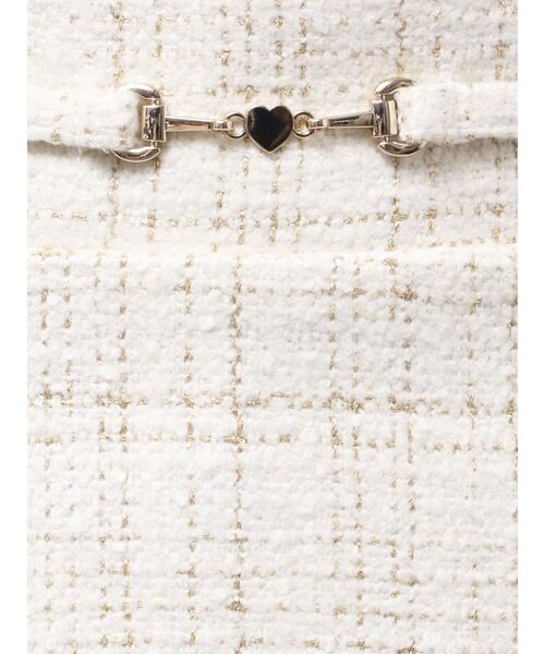 RESEXXY（リゼクシー）の「フリンジツイードミニスカート【セットアップ着用可能】（スカート・レディース・ブルー/アイボリー/レッド・FREE）」の4枚目の写真