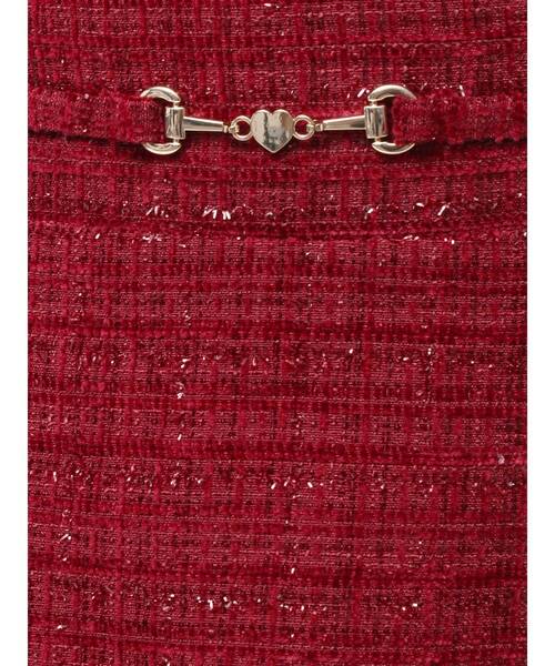 RESEXXY（リゼクシー）の「フリンジツイードミニスカート【セットアップ着用可能】（スカート・レディース・ブルー/アイボリー/レッド・FREE）」の6枚目の写真