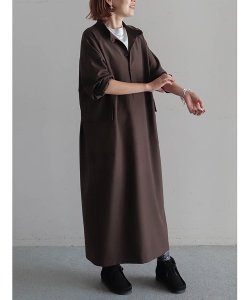 TOP調ポリエステルトロ スタンドワンピース | NOMBRE IMPAIR