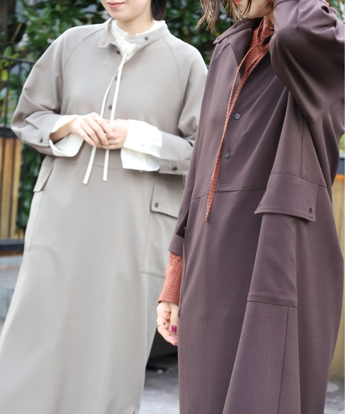 TOP調ポリエステルトロ スタンドワンピース | NOMBRE IMPAIR