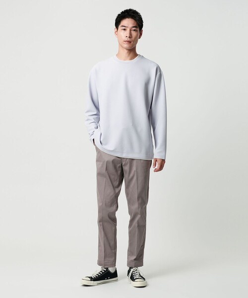 green label relaxing（グリーンレーベルリラクシング）の「TC サテン スマートレッグ S1 イージーパンツ -ストレッチ-（その他パンツ・メンズ・ダークグレー/ネイビー/モカ・XL/L/M/S）」の6枚目の写真