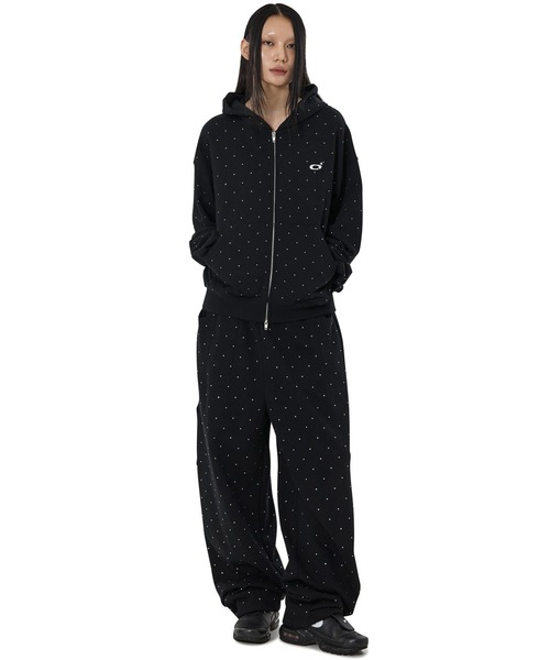 OY(オーワイ)の「『OY/オーワイ』CRYSTAL DOT SWEATPANTS/クリスタルドットスウェットパンツ(スウェットパンツ・レディース・ブラック・M/L)」の6枚目の写真