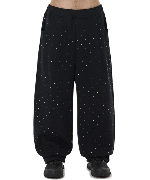 OY(オーワイ)の「『OY/オーワイ』CRYSTAL DOT SWEATPANTS/クリスタルドットスウェットパンツ(スウェットパンツ・レディース・ブラック・M/L)」の2枚目の写真