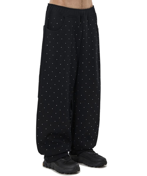 OY(オーワイ)の「『OY/オーワイ』CRYSTAL DOT SWEATPANTS/クリスタルドットスウェットパンツ(スウェットパンツ・レディース・ブラック・M/L)」の3枚目の写真