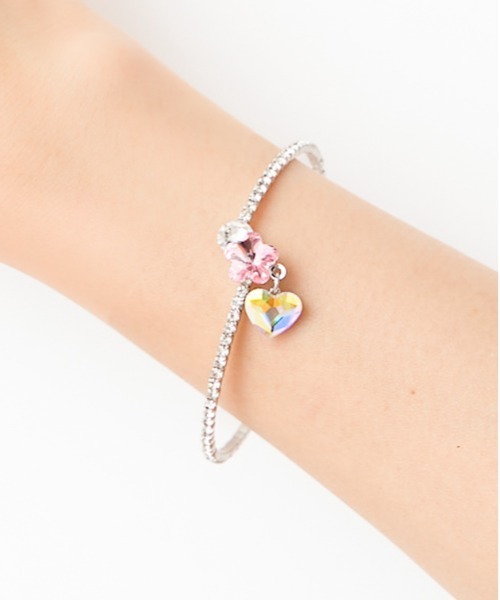 Casselini（キャセリーニ）の「Casselini(キャセリーニ)モチーフビジューブレスレット（ブレスレット・レディース・シルバー/ピンク/ブルー/イエロー・FREE）」の4枚目の写真