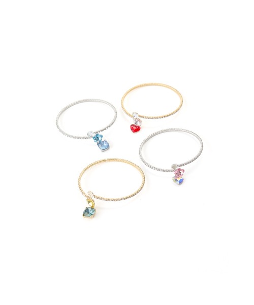 Casselini（キャセリーニ）の「Casselini(キャセリーニ)モチーフビジューブレスレット（ブレスレット・レディース・シルバー/ピンク/ブルー/イエロー・FREE）」の2枚目の写真