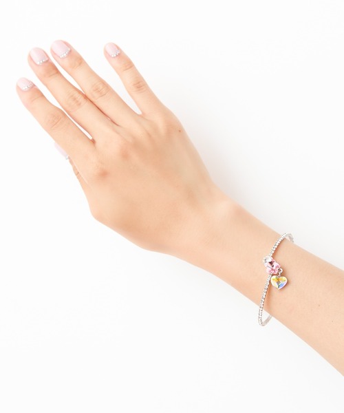 Casselini（キャセリーニ）の「Casselini(キャセリーニ)モチーフビジューブレスレット（ブレスレット・レディース・シルバー/ピンク/ブルー/イエロー・FREE）」の5枚目の写真