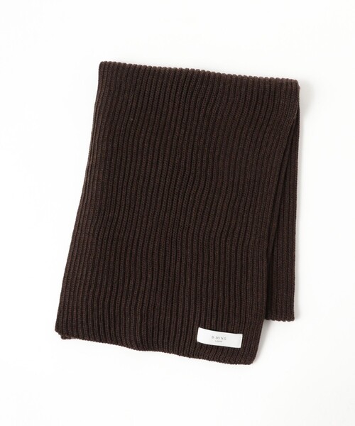 B:MING by BEAMS(ビーミングバイビームス)の「リブ マフラー(ユニセックス)(マフラー・メンズ・ダークブラウン/ブラック・ONE SIZE)」の7枚目の写真