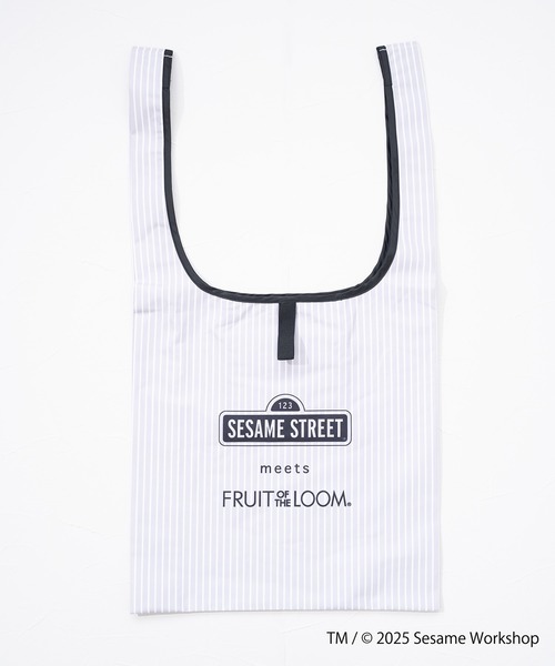 FRUIT OF THE LOOM（フルーツオブザルーム）の「SESAME STREET×FTL エコバッグ / セサミグラフィック / コンパクト（エコバッグ/サブバッグ・メンズ・パープル/ライトグレー/アイボリー・FREE）」の7枚目の写真