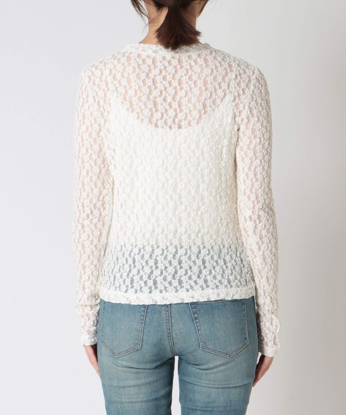 Jines（ジネス）の「オーガニックシュリンクレースロンT（Tシャツ/カットソー・レディース・ホワイト/ベージュ/チャコールグレー・38）」の16枚目の写真