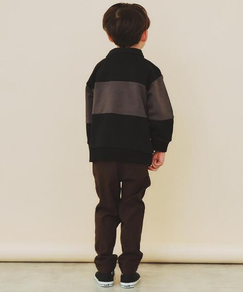 THE SHOP TK （ザ ショップ ティーケー ）の「【110-160】バイカラーラガー裏毛プルオーバー（Tシャツ/カットソー・キッズ・アイボリー系4/ブラック系4/ダークブラウン系4・12/11/16/15 /14/13）」の13枚目の写真