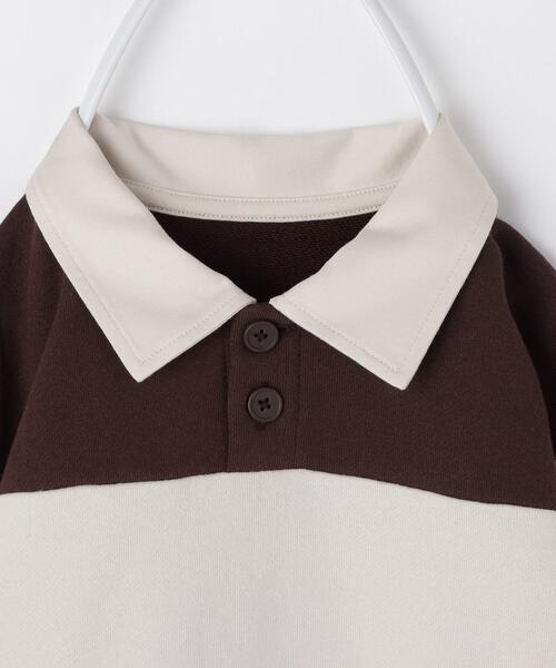 THE SHOP TK （ザ ショップ ティーケー ）の「【110-160】バイカラーラガー裏毛プルオーバー（Tシャツ/カットソー・キッズ・アイボリー系4/ブラック系4/ダークブラウン系4・12/11/16/15 /14/13）」の16枚目の写真