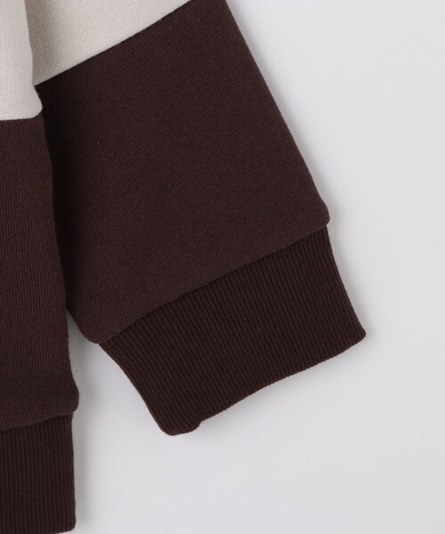 THE SHOP TK （ザ ショップ ティーケー ）の「【110-160】バイカラーラガー裏毛プルオーバー（Tシャツ/カットソー・キッズ・アイボリー系4/ブラック系4/ダークブラウン系4・12/11/16/15 /14/13）」の17枚目の写真