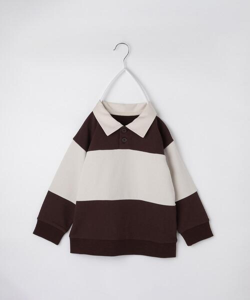 THE SHOP TK （ザ ショップ ティーケー ）の「【110-160】バイカラーラガー裏毛プルオーバー（Tシャツ/カットソー・キッズ・アイボリー系4/ブラック系4/ダークブラウン系4・12/11/16/15 /14/13）」の19枚目の写真