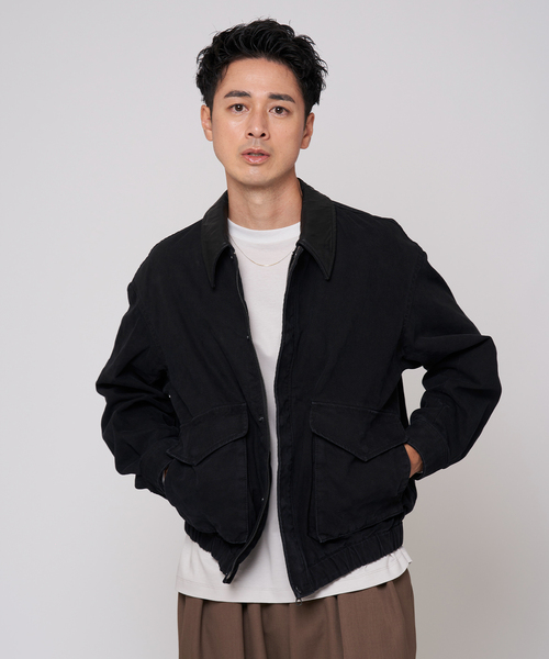 EDIFICE（エディフィス）の「ダック ウォッシュド フライト ブルゾン（その他アウター・メンズ・チャコールグレー/ブラック・LARGE/MEDIUM）」の2枚目の写真