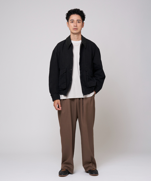 EDIFICE（エディフィス）の「ダック ウォッシュド フライト ブルゾン（その他アウター・メンズ・チャコールグレー/ブラック・LARGE/MEDIUM）」の3枚目の写真