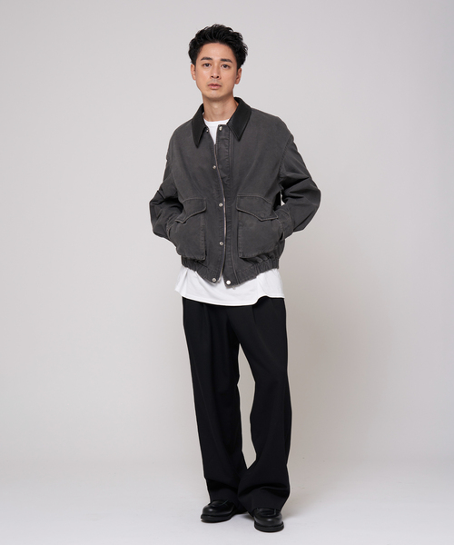 EDIFICE（エディフィス）の「ダック ウォッシュド フライト ブルゾン（その他アウター・メンズ・チャコールグレー/ブラック・LARGE/MEDIUM）」の16枚目の写真