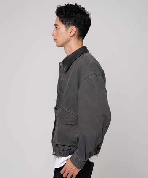 EDIFICE（エディフィス）の「ダック ウォッシュド フライト ブルゾン（その他アウター・メンズ・チャコールグレー/ブラック・LARGE/MEDIUM）」の19枚目の写真