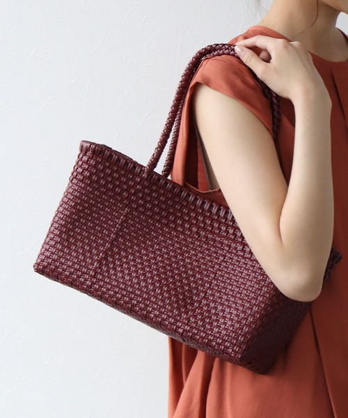 SANRAMI(サンラミ)の「メルカドバッグ【SANRAMI/サンラミ】(トートバッグ・レディース・ブラウン/ボルドー・フリー)」の2枚目の写真