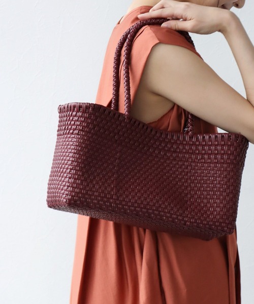 SANRAMI(サンラミ)の「メルカドバッグ【SANRAMI/サンラミ】(トートバッグ・レディース・ブラウン/ボルドー・フリー)」の4枚目の写真