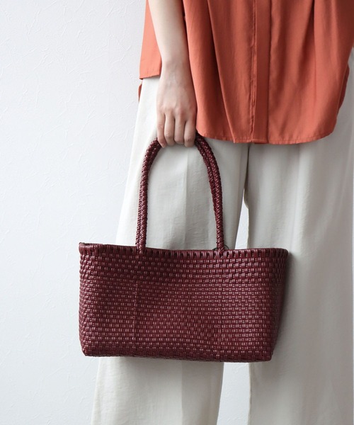 SANRAMI(サンラミ)の「メルカドバッグ【SANRAMI/サンラミ】(トートバッグ・レディース・ブラウン/ボルドー・フリー)」の5枚目の写真