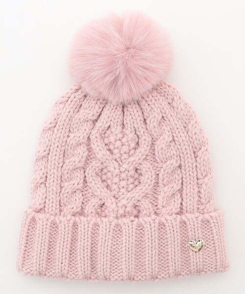 ANY(エニィ)の「ケーブルニット帽(ニットキャップ/ビーニー・キッズ・ライラック系/ピンク系・56/54)」の7枚目の写真