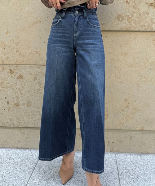 Healthy denim（ヘルシーデニム）の「【Healthy Denim × WILLFULLY】"Harmonia" waist frill wide denim PT（デニムパンツ・レディース・ブルー・XS/S/M）」の19枚目の写真