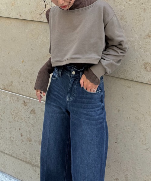 Healthy denim（ヘルシーデニム）の「【Healthy Denim × WILLFULLY】"Harmonia" waist frill wide denim PT（デニムパンツ・レディース・ブルー・XS/S/M）」の20枚目の写真