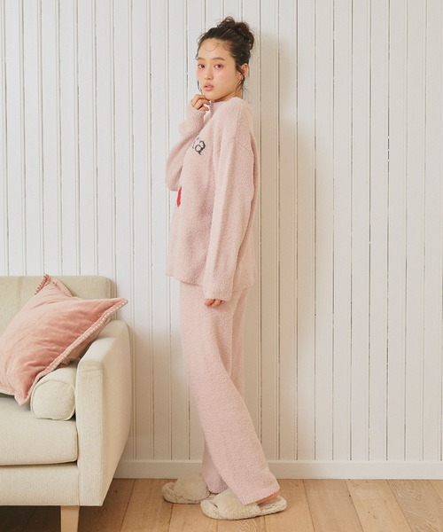 セール】【LAFUKU/ラフク】もちふわマシュマロニットフルーツ刺繍