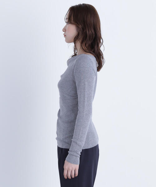 NATURAL BEAUTY BASIC（ナチュラルビューティーベーシック）の「◇ドレープコンパクトニット（ニット/セーター・レディース・ダークブラウン/ネイビー/グレー・FREE）」の10枚目の写真