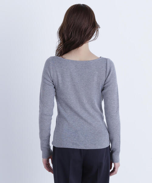 NATURAL BEAUTY BASIC（ナチュラルビューティーベーシック）の「◇ドレープコンパクトニット（ニット/セーター・レディース・ダークブラウン/ネイビー/グレー・FREE）」の11枚目の写真