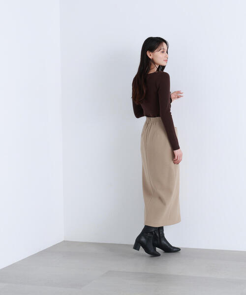 NATURAL BEAUTY BASIC（ナチュラルビューティーベーシック）の「◇ドレープコンパクトニット（ニット/セーター・レディース・ダークブラウン/ネイビー/グレー・FREE）」の21枚目の写真