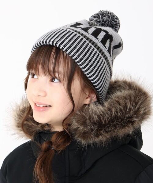 Columbia（コロンビア）の「防寒 Columbia／ユース ポーラーパウダーIII ポンポン付き ニットキャップ／コロンビア（ニットキャップ/ビーニー・キッズ・ブラック/ブルーグリーン/パープル・ONE SIZE）」の4枚目の写真