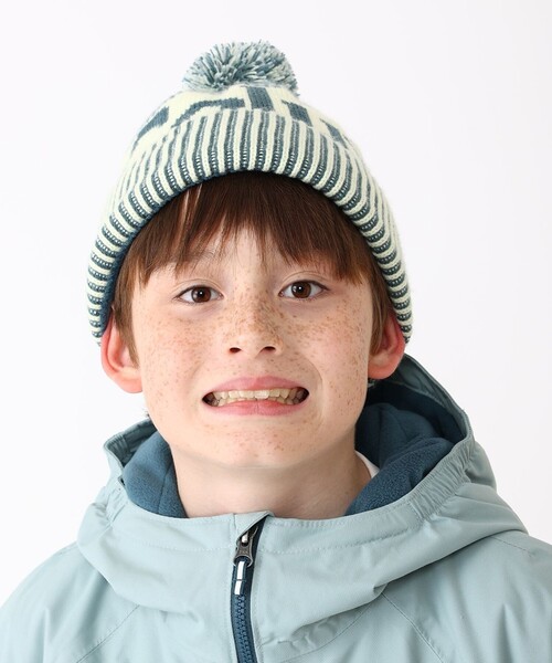 Columbia（コロンビア）の「防寒 Columbia／ユース ポーラーパウダーIII ポンポン付き ニットキャップ／コロンビア（ニットキャップ/ビーニー・キッズ・ブラック/ブルーグリーン/パープル・ONE SIZE）」の13枚目の写真