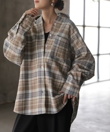 こなれチェックシャツ 「柔らか 綿100%」