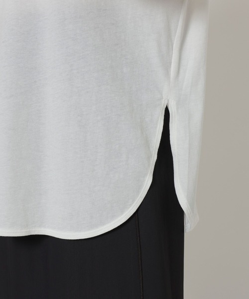 BABYLONE(バビロン)の「コットンカシミヤ天竺ロンT(Tシャツ/カットソー・レディース・チャコール/ホワイト・フリー)」の10枚目の写真