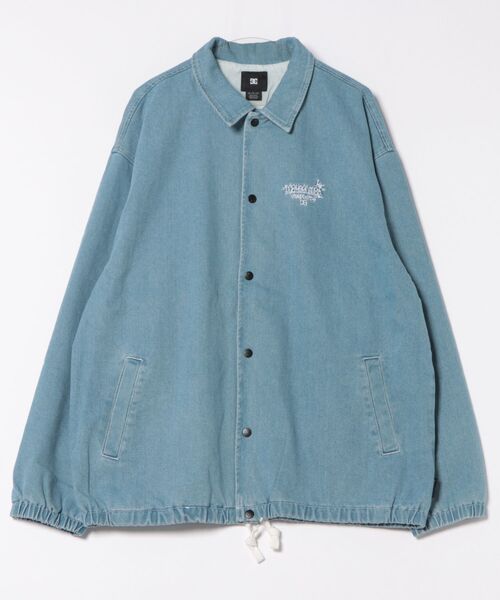 DC SHOES(ディーシーシューズ)の「25 COACHES JACKET /DCロゴ刺繍ワンポイントオーバーサイズコーチジャケット(その他アウター・メンズ・ブラック系その他/ライトブルー/ライトインディゴブルー/ブラック系その他2/ブラック系その他3・MEDIUM/X-LARGE/LARGE)」の4枚目の写真