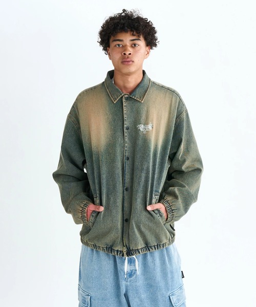 DC SHOES(ディーシーシューズ)の「25 COACHES JACKET /DCロゴ刺繍ワンポイントオーバーサイズコーチジャケット(その他アウター・メンズ・ブラック系その他/ライトブルー/ライトインディゴブルー/ブラック系その他2/ブラック系その他3・MEDIUM/X-LARGE/LARGE)」の5枚目の写真