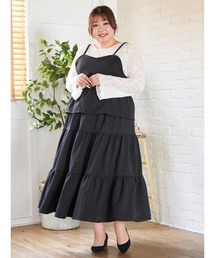 drawer セットアップ　ワンピース　ブラック　スカート drawer セットアップ ワンピース ブラック スカート drawer