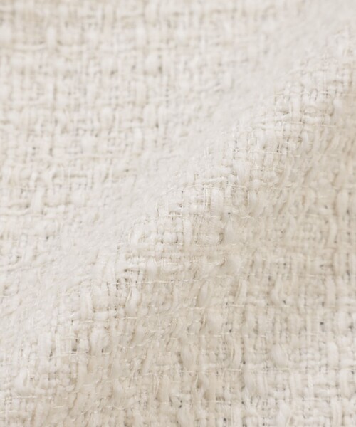 MACKINTOSH LONDON（マッキントッシュ ロンドン）の「ベルベットヤーンツイードジャケット（ノーカラージャケット・レディース・ネイビー/オフホワイト・40/38）」の4枚目の写真