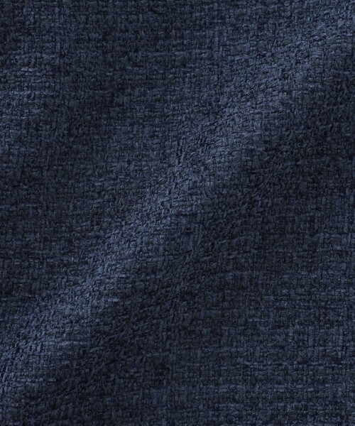 MACKINTOSH LONDON（マッキントッシュ ロンドン）の「ベルベットヤーンツイードジャケット（ノーカラージャケット・レディース・ネイビー/オフホワイト・40/38）」の3枚目の写真