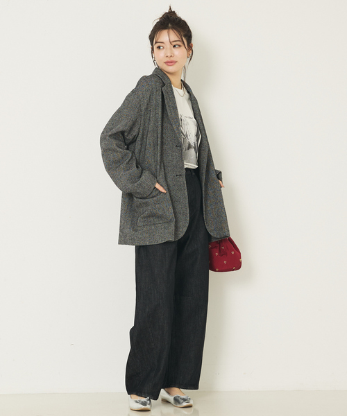 abahouse mavie（アバハウスマヴィ）の「ジャケットコート（チェスターコート・レディース・ブラック/ダークネイビー・フリー）」の7枚目の写真