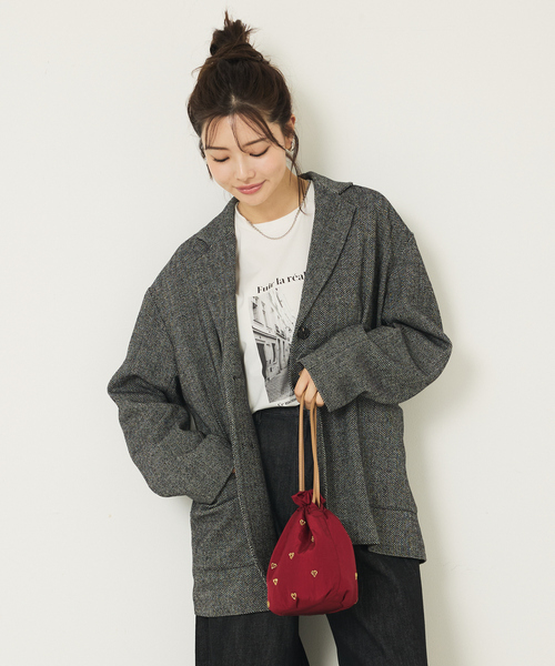 abahouse mavie（アバハウスマヴィ）の「ジャケットコート（チェスターコート・レディース・ブラック/ダークネイビー・フリー）」の4枚目の写真