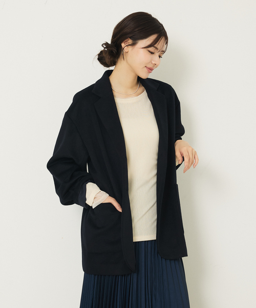 abahouse mavie（アバハウスマヴィ）の「ジャケットコート（チェスターコート・レディース・ブラック/ダークネイビー・フリー）」の21枚目の写真