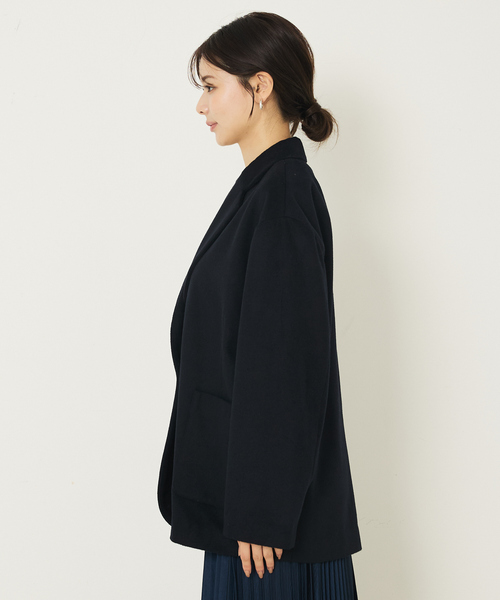 abahouse mavie（アバハウスマヴィ）の「ジャケットコート（チェスターコート・レディース・ブラック/ダークネイビー・フリー）」の16枚目の写真