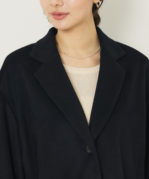 abahouse mavie（アバハウスマヴィ）の「ジャケットコート（チェスターコート・レディース・ブラック/ダークネイビー・フリー）」の14枚目の写真