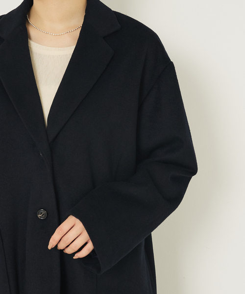 abahouse mavie（アバハウスマヴィ）の「ジャケットコート（チェスターコート・レディース・ブラック/ダークネイビー・フリー）」の13枚目の写真