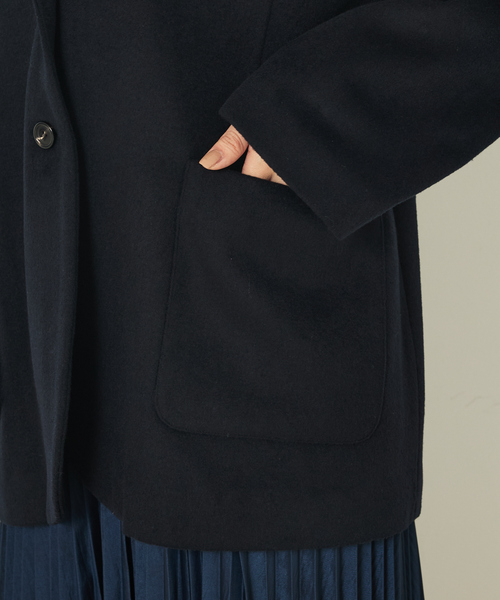 abahouse mavie（アバハウスマヴィ）の「ジャケットコート（チェスターコート・レディース・ブラック/ダークネイビー・フリー）」の12枚目の写真
